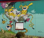 Fresque Marsupilami à Houba de Strooper