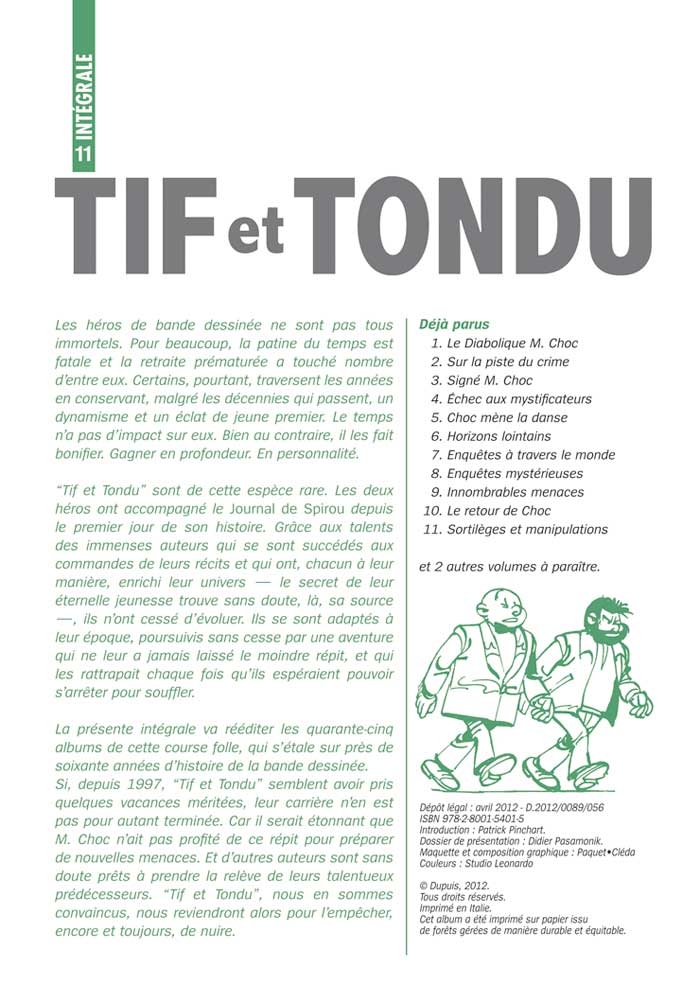 Extrait 1 Tif et Tondu, L'intégrale (tome 11)  - Sortilèges et manipulations