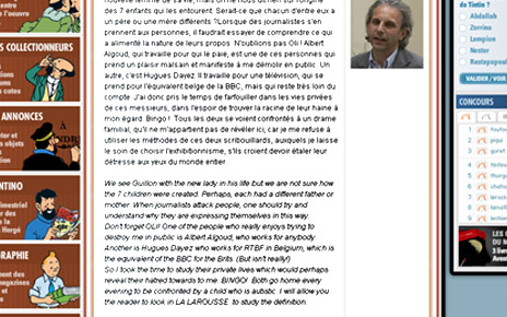 Le Blog de tintin pris en otage par Nick Rodwell